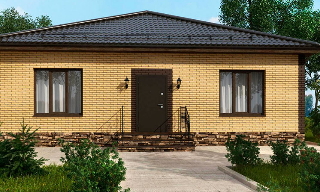 Проекты одноэтажных домов из кирпича | Строй-Нвл - Новоалтайск от 3617 рублей